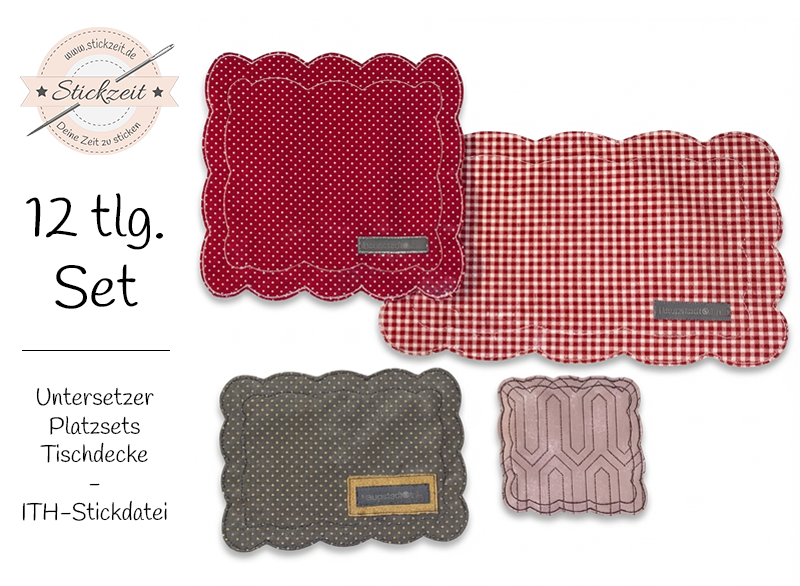 Untersetzer Platzset Tischdecke - ITH-Stickdatei